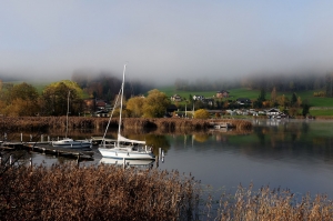 ...und der Nebel lichtet sich am Obertrumer See